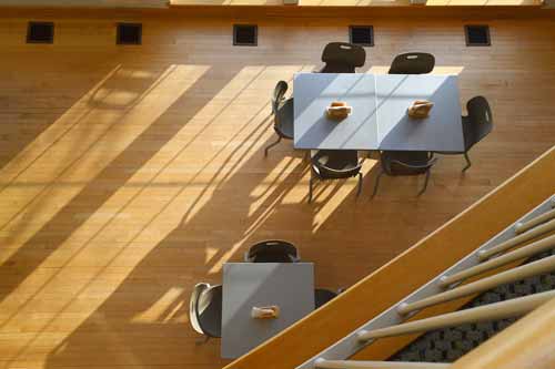 View of atrium from second floor